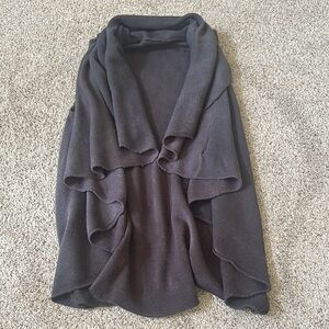 Look Gray Shrug with Draped Neckline